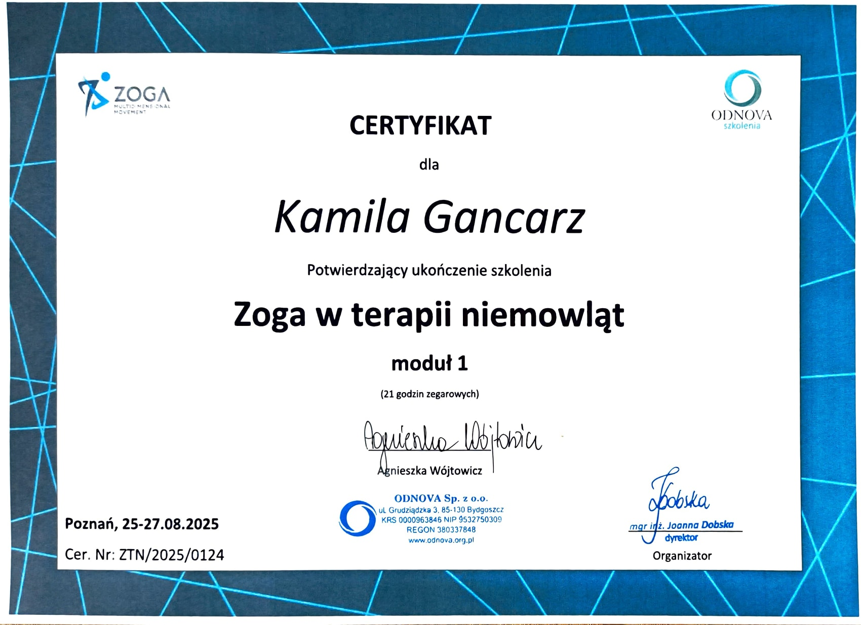 Zoga w terapii niemowląt — moduł 1